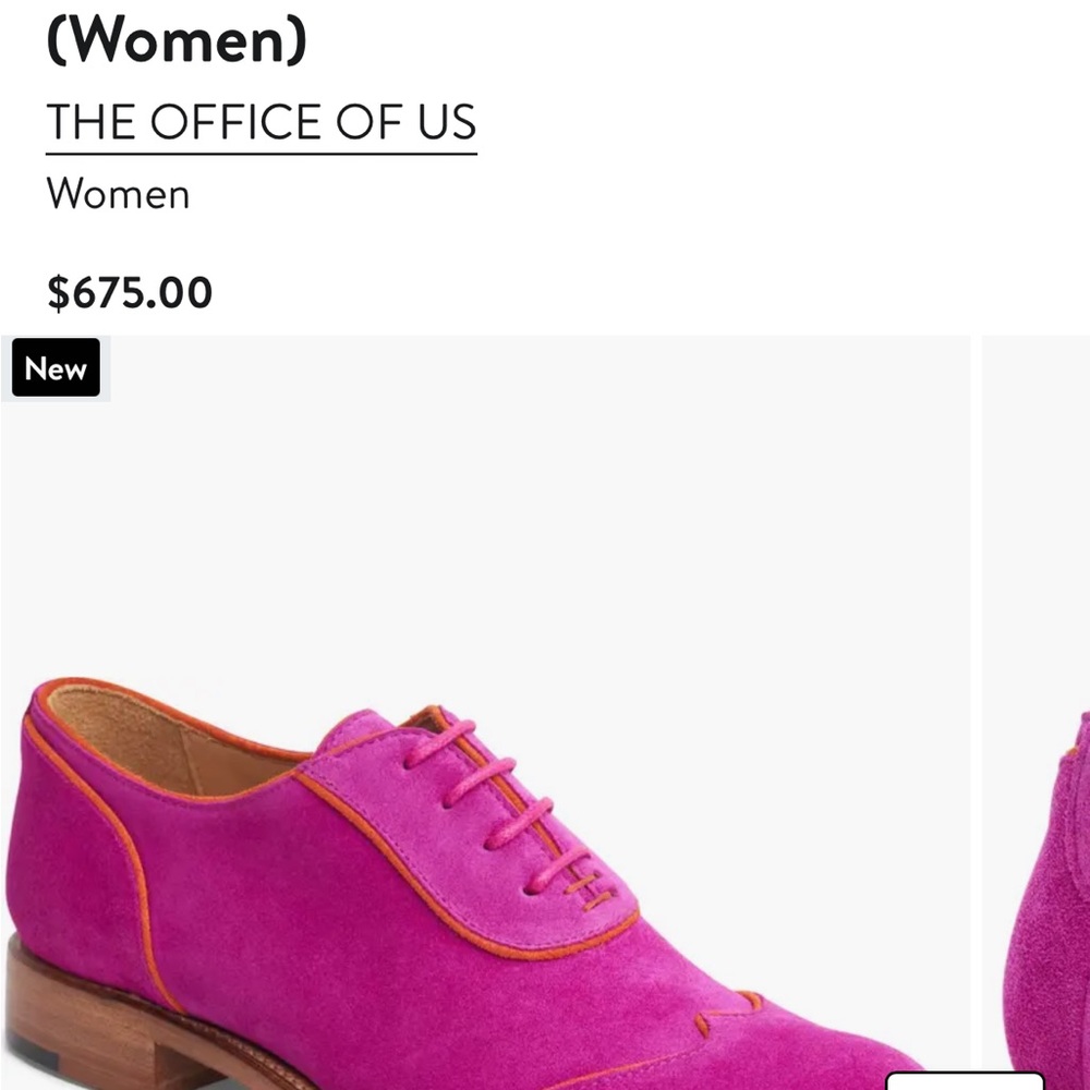 The Office of Angela Scott Mr. Evans Fuchsia Suede Oxfords - Picture 6 of 6